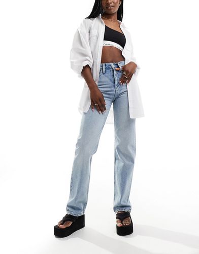 Jean droit à taille haute - clair délavé - Calvin Klein Jeans - Modalova