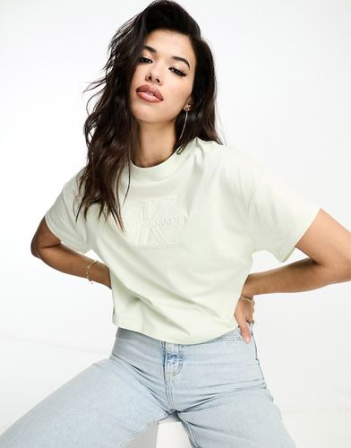 Jeans - T-shirt avec logo en relief - Calvin Klein - Modalova