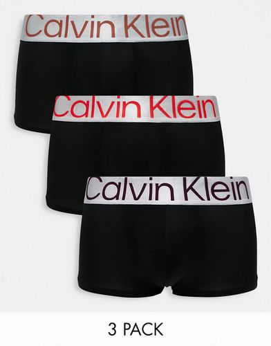 Lot de 3 boxers taille basse à taille contrastante - Calvin Klein - Modalova
