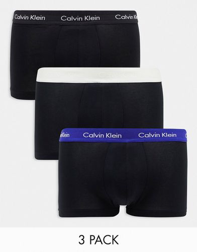 Lot de 3 boxers taille basse à taille colorée - Calvin Klein - Modalova