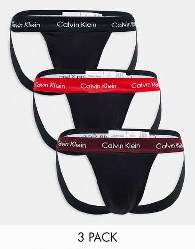 Lot de 3 jock-straps avec taille colorée - Calvin Klein - Modalova