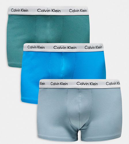Plus - Lot de 3 boxers en coton stretch à taille basse - Calvin Klein - Modalova
