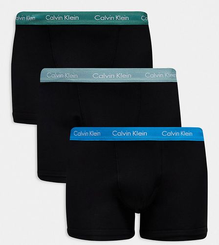 Plus - Lot de 3 boxers en coton stretch à taille colorée - Calvin Klein - Modalova