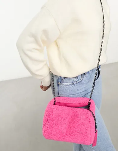 Mini sac à main avec bandoulière - fausse fourrure - Claudia Canova - Modalova