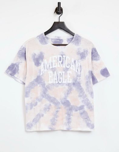 T-shirt à logo effet tie-dye - American Eagle - Modalova