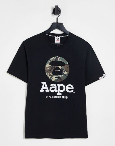 Aape By A Bathing Ape - OG Moonface - T-shirt à imprimé camouflage - Noir - Aape By A Bathing Ape® - Modalova
