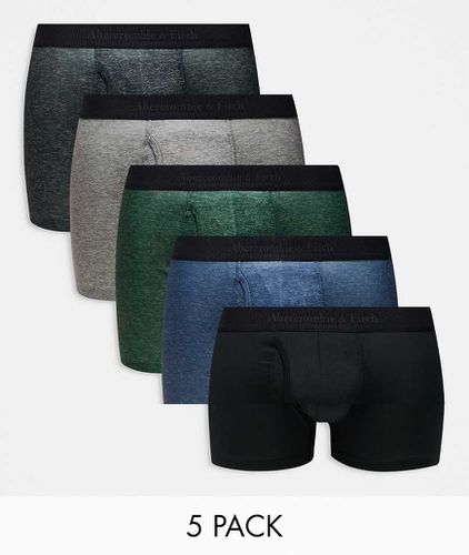 Lot de 5 boxers avec logo à la ceinture - Abercrombie & Fitch - Modalova