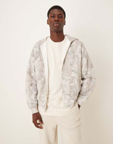 Sweat  capuche  imprim camouflage clair avec fermeture clair double sens et poches  l'avant - Abercrombie & Fitch - Modalova