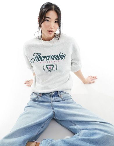 Sweat imprimé à broderies vintage - Abercrombie & Fitch - Modalova