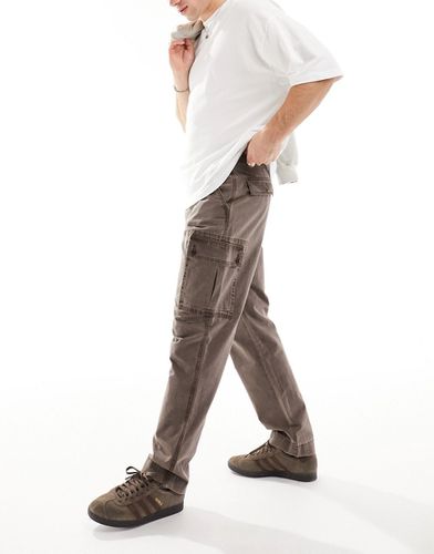 Pantalon cargo ample en toile stretch - Marron - Abercrombie & Fitch - Modalova