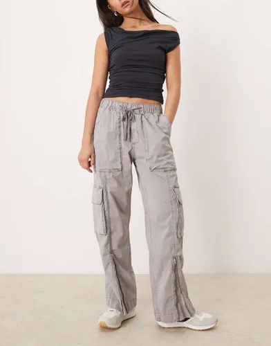 Pantalon cargo large à taille haute - Abercrombie & Fitch - Modalova