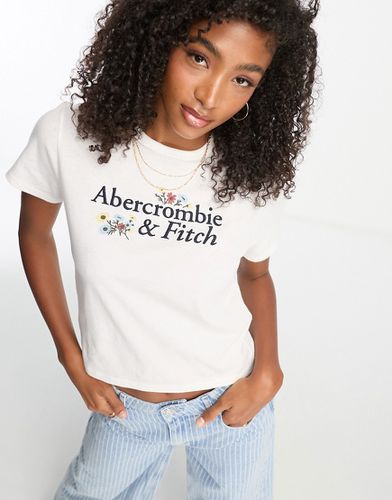 T-shirt ajusté imprimé sur la poitrine - Abercrombie & Fitch - Modalova