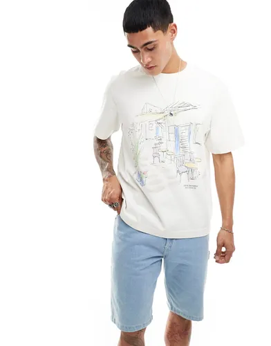 T-shirt classique avec imprimé esquissé - cassé - Abercrombie & Fitch - Modalova
