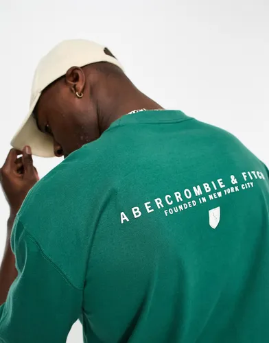T-shirt oversize avec logo blason - foncé - Abercrombie & Fitch - Modalova