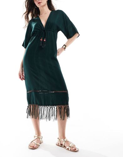 Caftan de plage long - Vert - Accessorize - Modalova