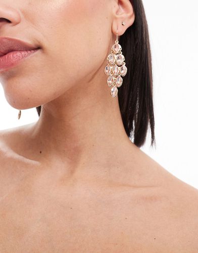 Boucles d'oreilles style chandelier ornées de perles - Rose/ - Accessorize - Modalova