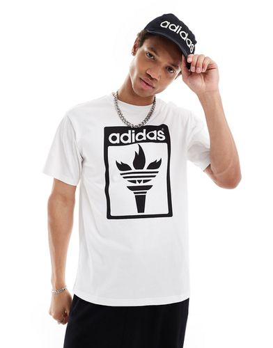 T-shirt à imprimé flamme olympique - Adidas Originals - Modalova