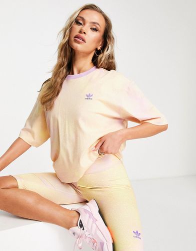 T-shirt tie-dye - Jaune et lilas - Adidas Originals - Modalova