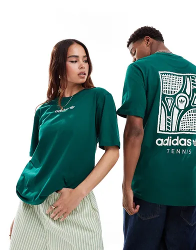 T-shirt unisexe avec imprimé graphique de tennis au dos - Adidas Originals - Modalova