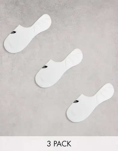 Adicolor - Lot de 3 chaussettes invisibles à logo trèfle - Blanc - Adidas Originals - Modalova