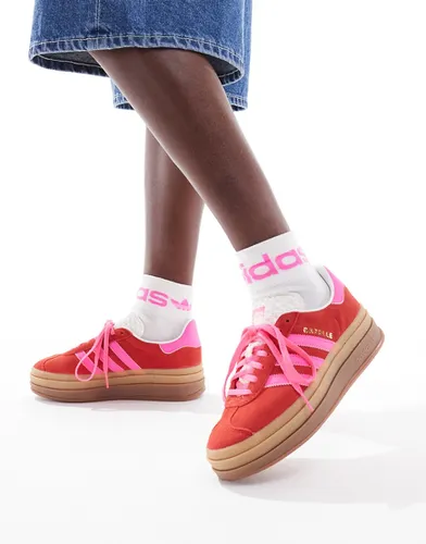 Gazelle Bold - Baskets à semelle plateforme - Rouge et rose - Adidas Originals - Modalova