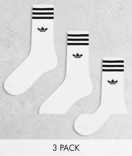 Lot de 3 paires de chaussettes unies - Adidas Originals - Modalova