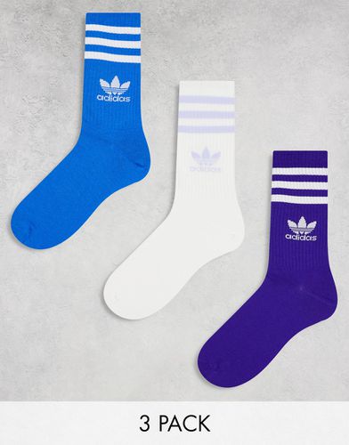 Lot de 3 paires de chaussettes - Bleus - Adidas Originals - Modalova