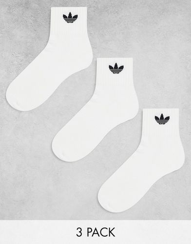 Lot de 3 paires de chaussettes mi-hautes - Blanc - Adidas Originals - Modalova