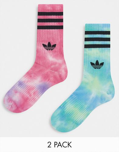 Lot de 2 paires de chaussettes effet tie-dye - Adidas Originals - Modalova