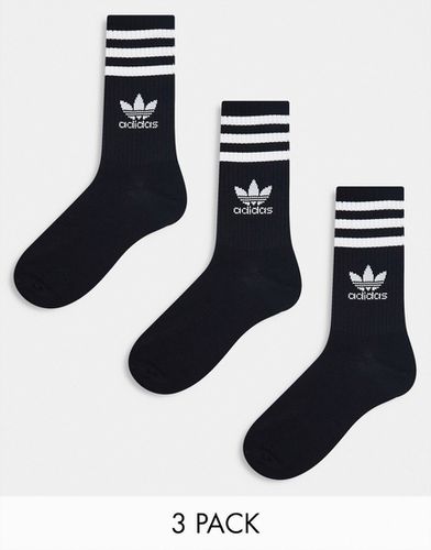 Lot de 3 paires de chaussettes montantes - Noir - Adidas Originals - Modalova