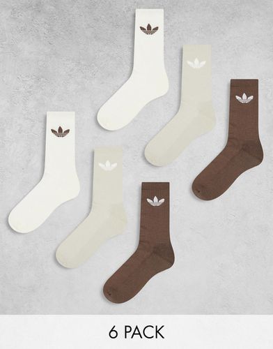 Lot de 6 paires de chaussettes à logo trèfle - Neutre - Adidas Originals - Modalova