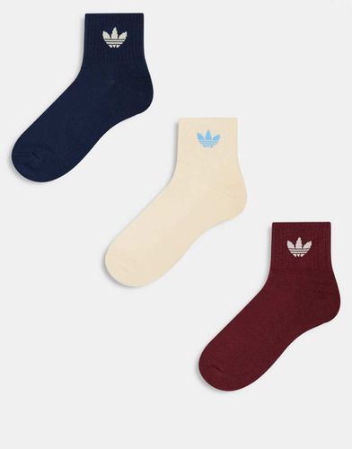 Lot de socquettes - Bordeaux, crème et bleu marine - Adidas Originals - Modalova