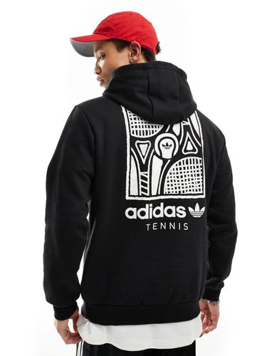 Sweat à capuche avec imprimé graphique de tennis au dos - Adidas Originals - Modalova