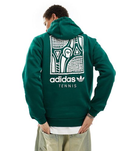 Sweat à capuche avec imprimé graphique de tennis au dos - Adidas Originals - Modalova