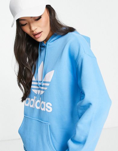 Sweat à capuche oversize à logo - ciel - Adidas Originals - Modalova