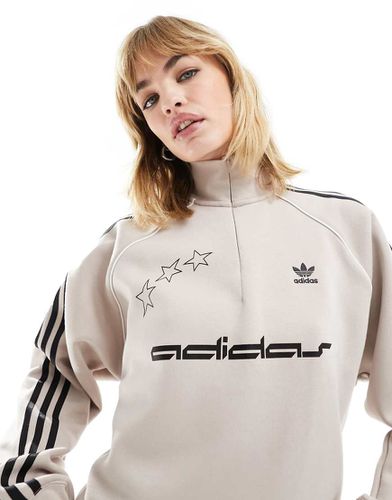 Sweat à col zippé - Marron - Adidas Originals - Modalova