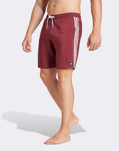 Adidas - CLX - Short de bain à 3 bandes - Bordeaux - Adidas Performance - Modalova