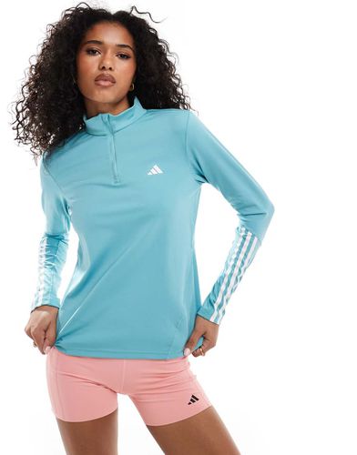 Hyperglam - Haut de survêtement à col zippé - Turquoise - Adidas Performance - Modalova