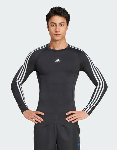 Techfit - Top de sport de compression à 3 bandes et à rayures - Adidas Performance - Modalova