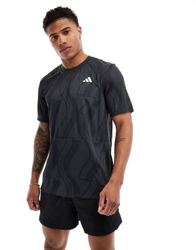 Adidas - Tennis Club - T-shirt à imprimé graphique - Noir - Adidas Performance - Modalova