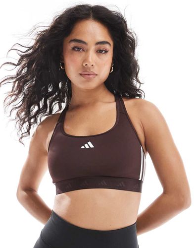 Adidas Training - Hyperglam - Brassière de sport maintien modéré - Marron - Adidas Performance - Modalova