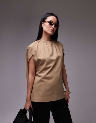 Blouse à détail cape - Beige - Arket - Modalova