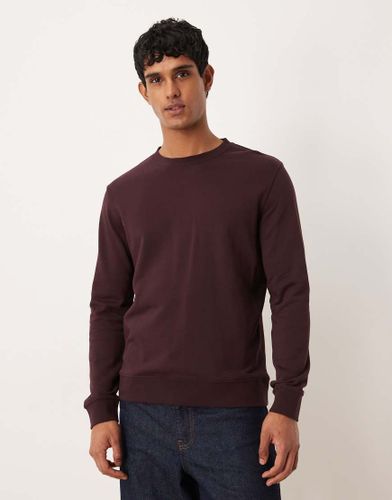 Sweat ras de cou dcontract en tissu ponge - Bordeaux - Arket - Modalova