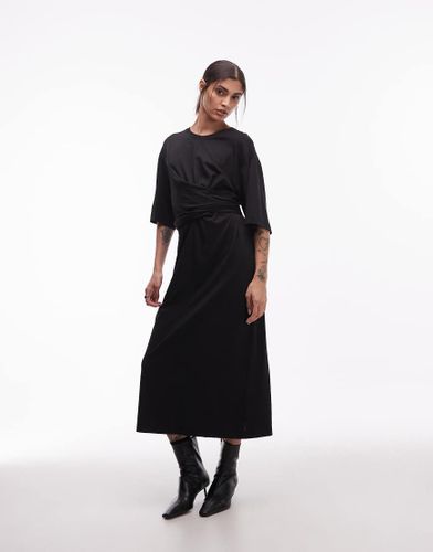 Robe portefeuille longueur mollet en coton mlang  manches mi-longues - Arket - Modalova