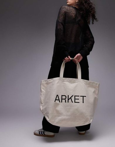 Tote bag oversize en toile - cassé - Arket - Modalova