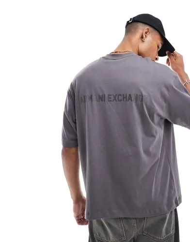 T-shirt coupe carrée avec petit logo - Armani Exchange - Modalova