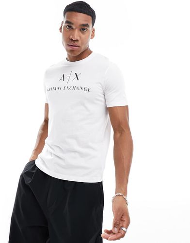 T-shirt ajusté avec logo sur la poitrine - Armani Exchange - Modalova