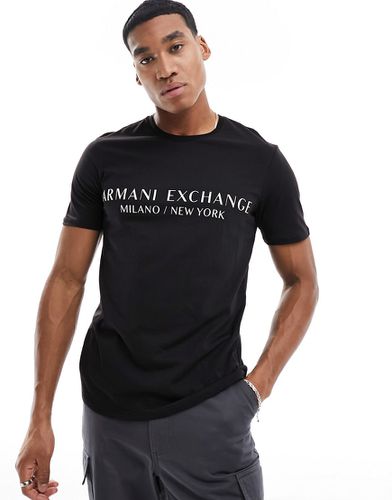 T-shirt avec logo linéaire - Armani Exchange - Modalova