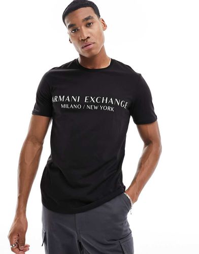 T-shirt avec logo linéaire - Armani Exchange - Modalova