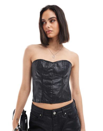 Top d'ensemble sans bretelles effet enduit - Armani Exchange - Modalova